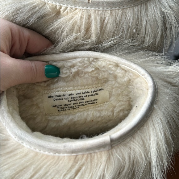 Vintage Modes Power 38 CREAM FUR BOOTS EUC - Picture 4 of 7